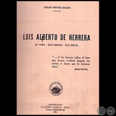 LUIS ALBERTO DE HERRERA - Autor: CSAR PINTOS DIAGO - Ao 1930